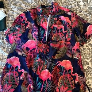 Threads size xl flamingo Hawaiian shirt
